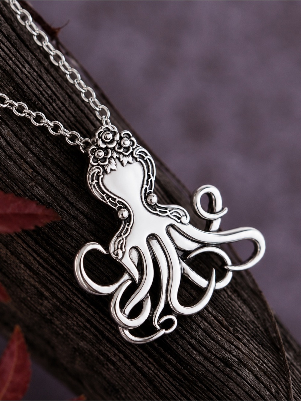 “Vintage Fork Octopus” Silverware Spoon Squid Octopod Kraken Tentacles Necklace - Picture 6 of 13